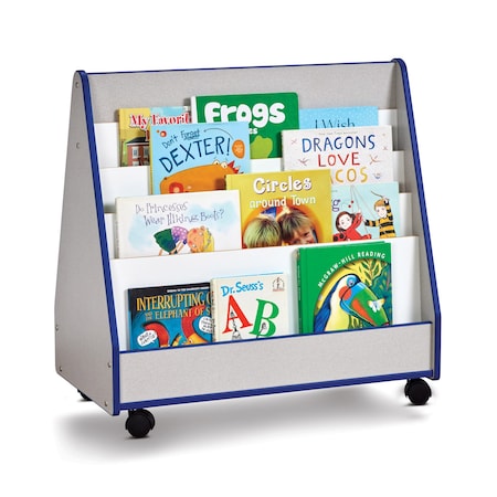 Jonti-Craft Rainbow Accents Double Sided Pick-a-Book Stand, Mobile, Blue 3507JCWW003